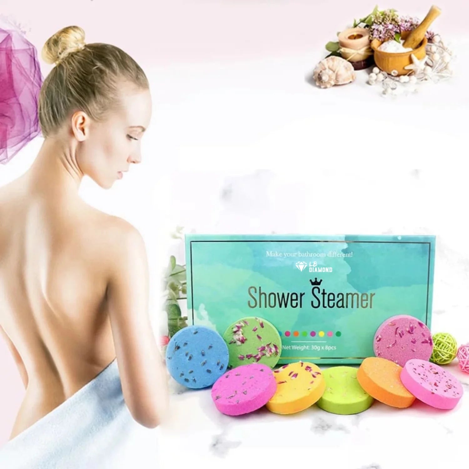 Aromatherapy Shower Steamers Variety Pack of 8